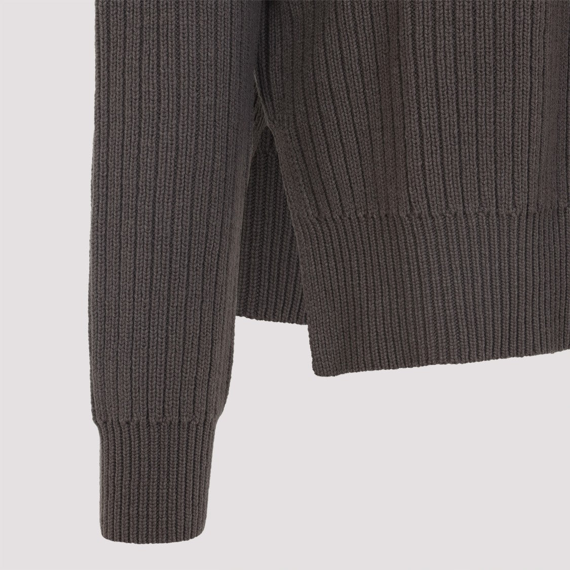 Rick Owens Ribbed High Neck Sweater With Contemporary Aesthetic