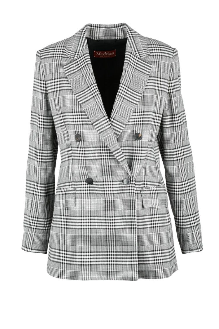 Max Mara Staffa Double-Breasted Jacket - Grey/Black