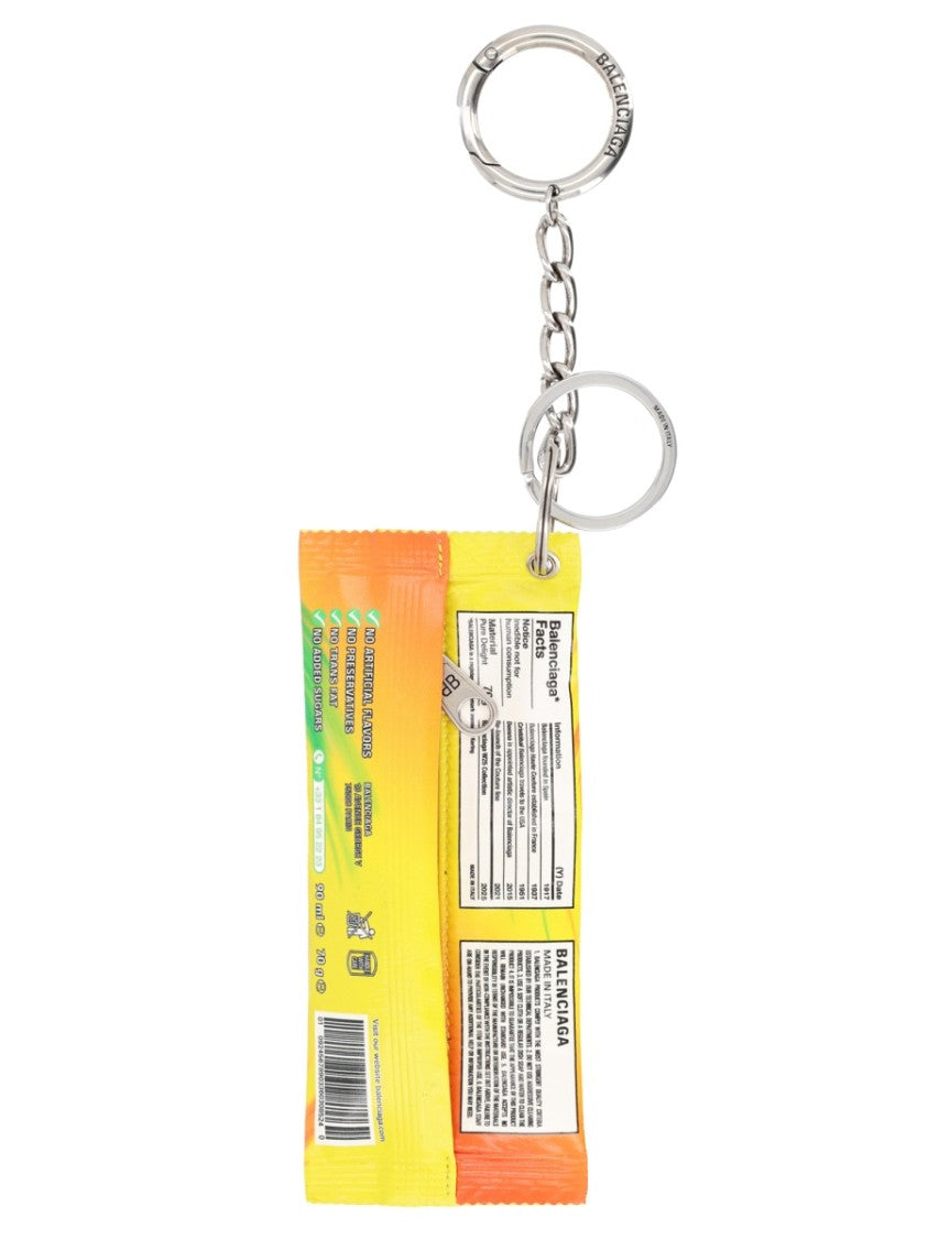Balenciaga Snack Pouch Leather Keyring