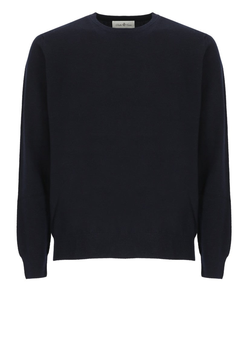 Della Ciana Blue Wool-Blend Crew Neck Sweater
