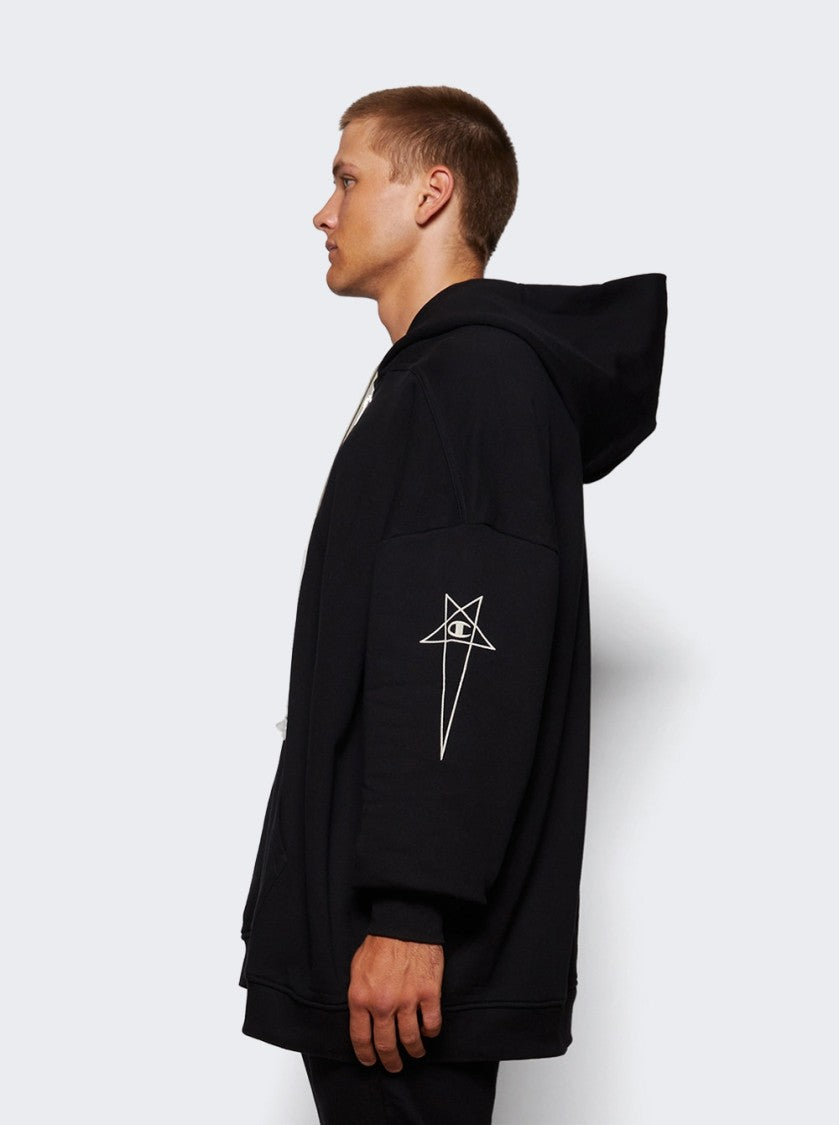 Rick Owens X Champion Jumbo Jason S Hoodie Black