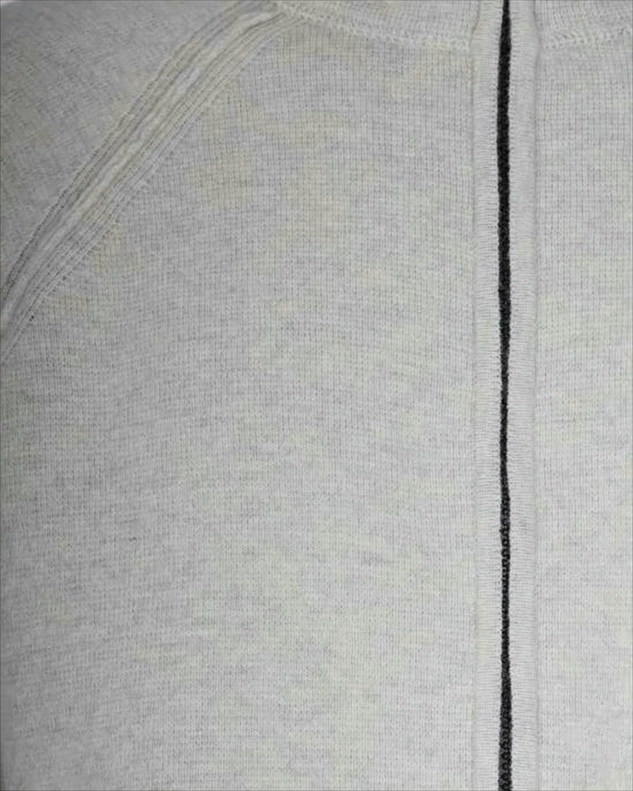 C.P. Company Zip-Up Cardigan With Hood And Heathered Texture