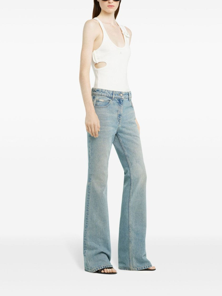 Courrèges Light Blue Five Pocket Denim Jeans