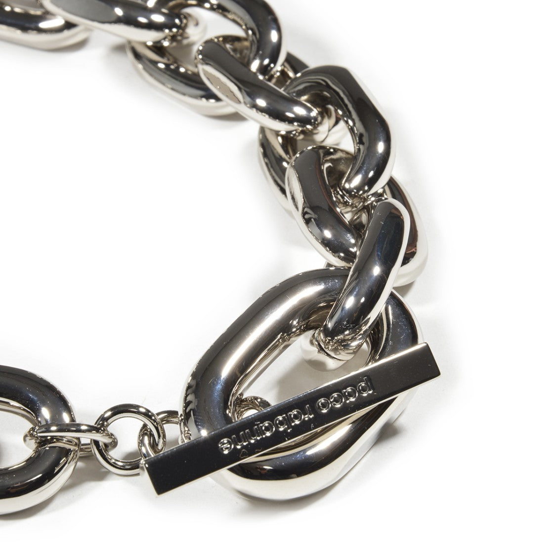 Rabanne Paco Silver Metal Chain Necklace