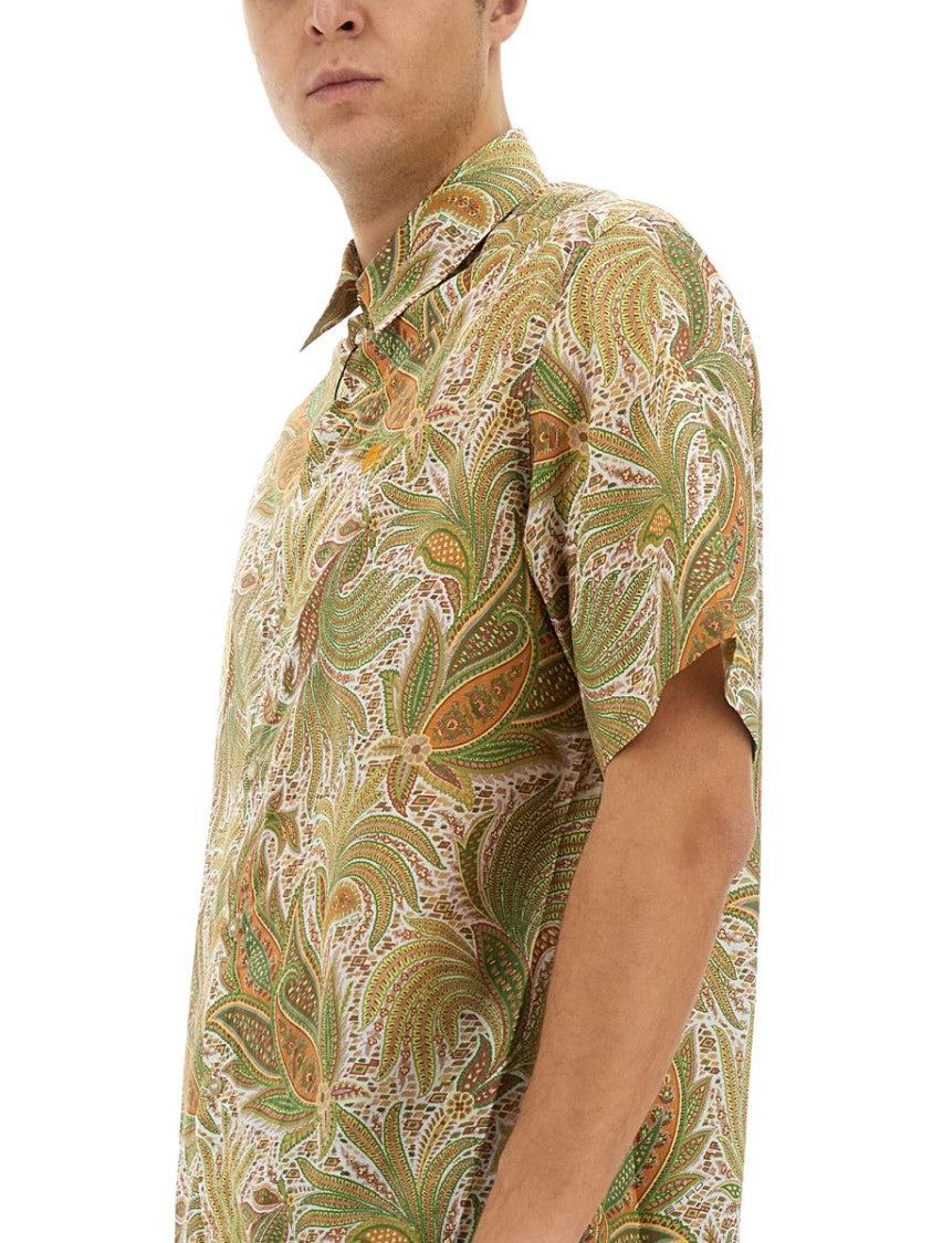 Etro Paisley Over Shirt In Lightweight Cotton