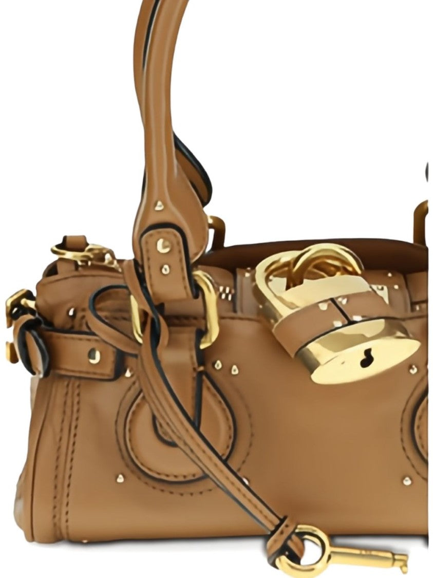 Chloé Structured Calf Leather Handbag With Decorative Hardware