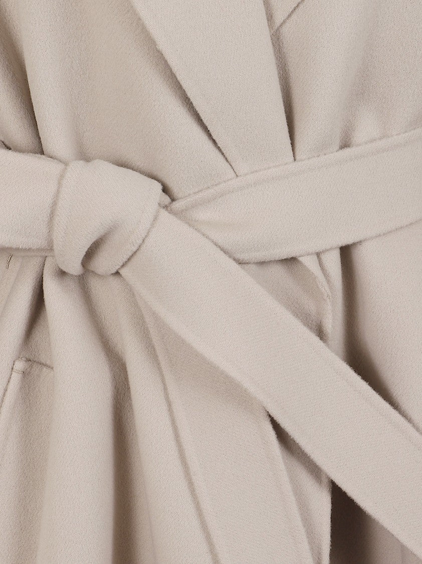 Max Mara Fluid Silhouette Long Robe Coat With Removable Belt