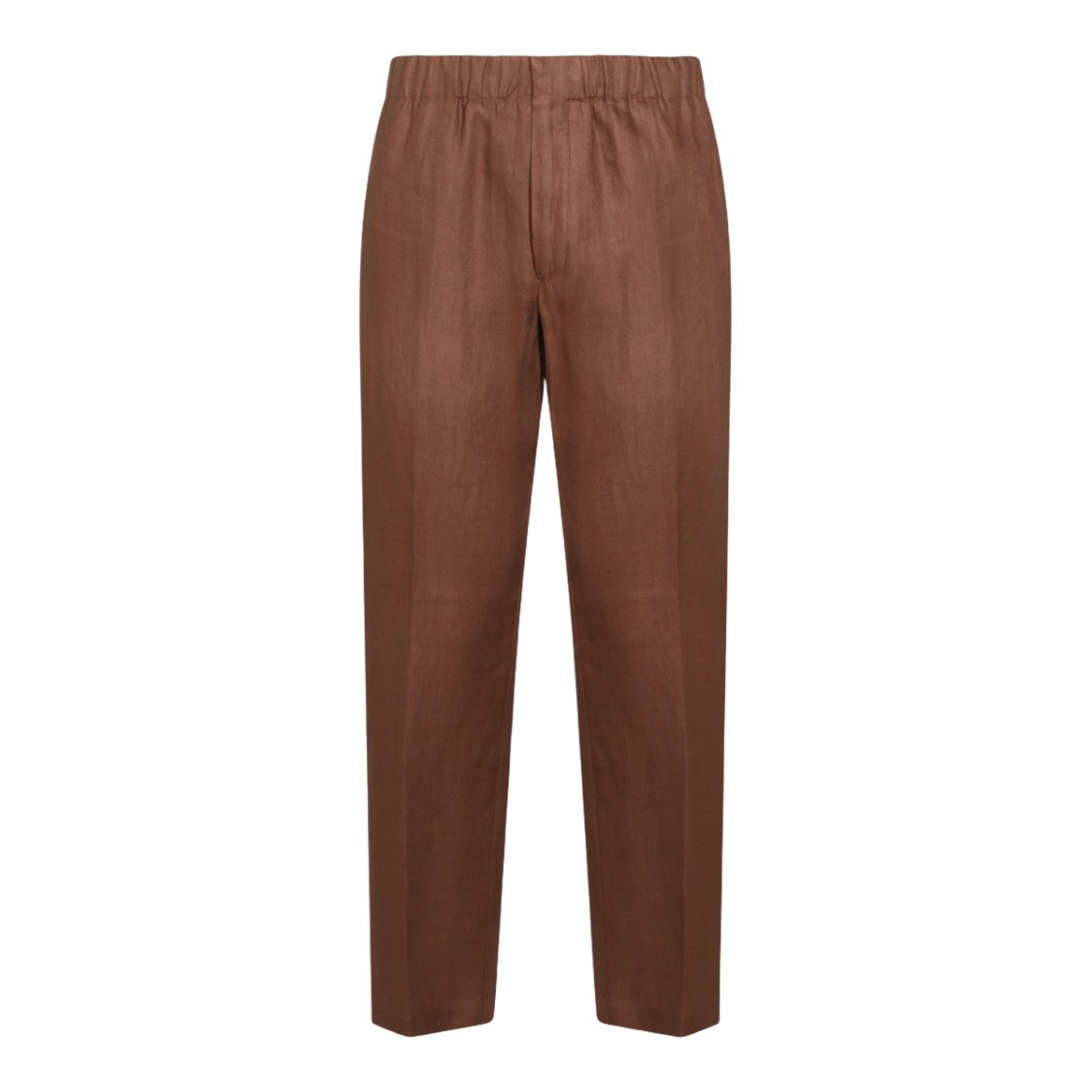 Lardini Straight-Leg Brown Trousers With Classic Waistband And Refined Finish