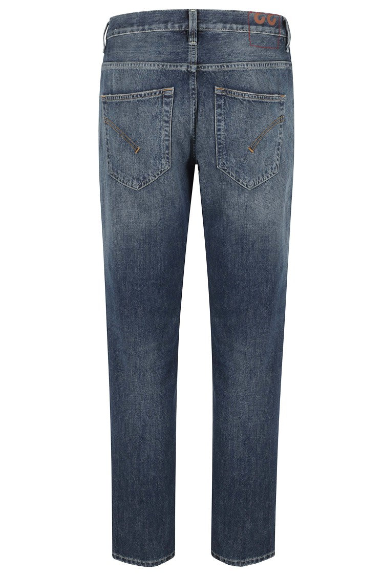 Dondup Blue 5-Pocket Carrot Brighton Cotton Straight-Leg Jeans