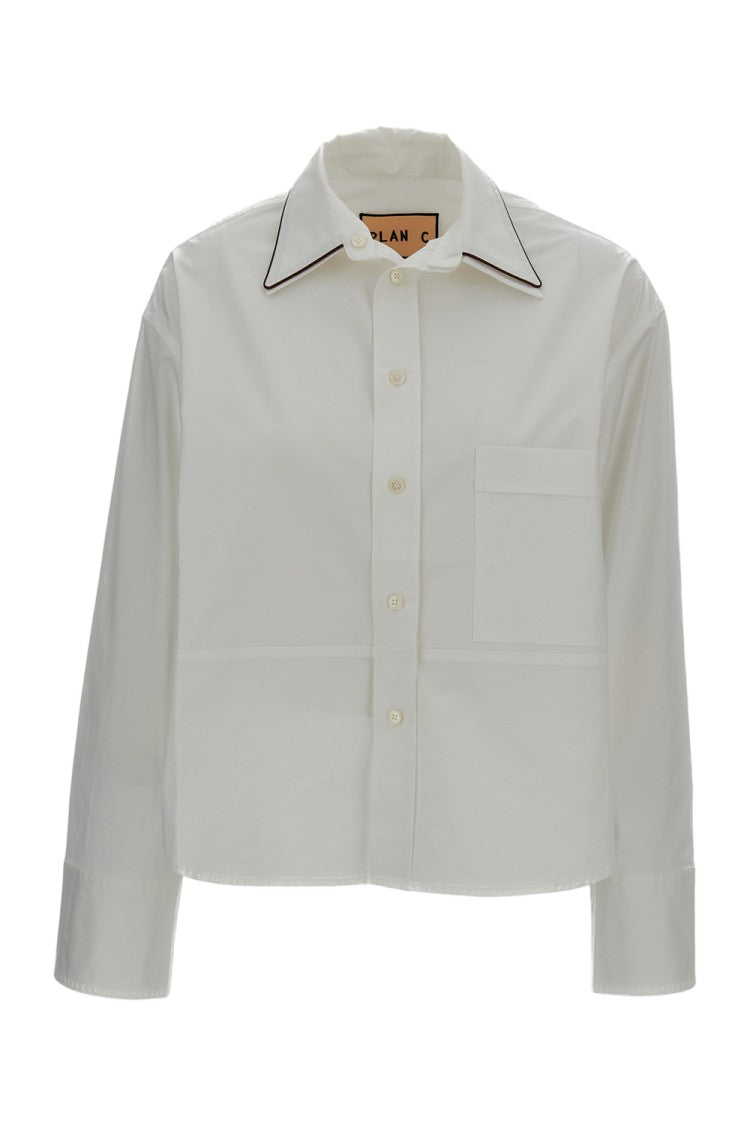Plan C Boxy Shirt Piped Trim
