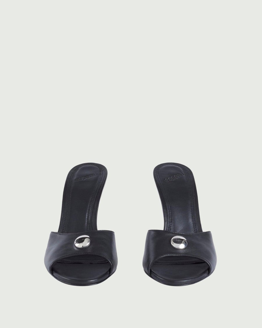 Coperni Open-Toe Black Lamb Leather Mules