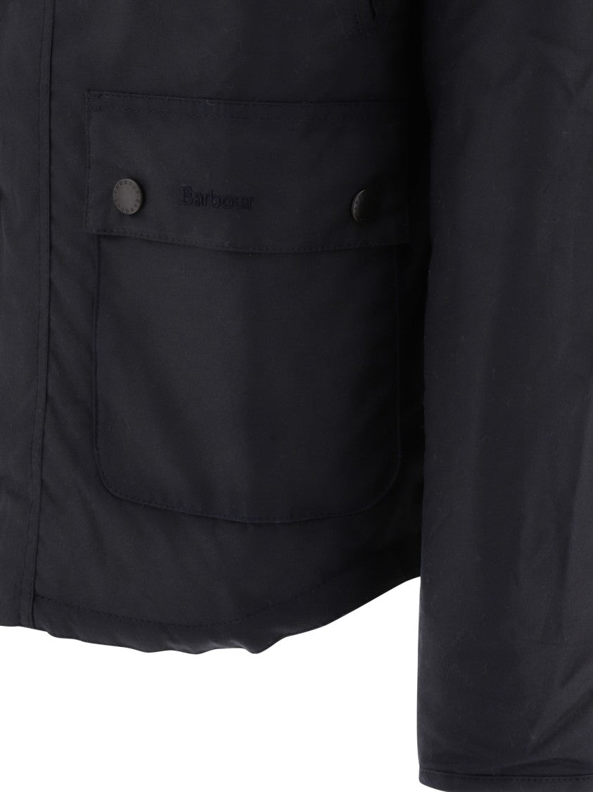 Barbour Regular Fit Black Waxed Cotton Jacket
