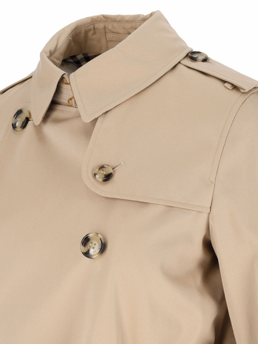 Burberry Beige Cotton Heritage Kensington Trench Coat
