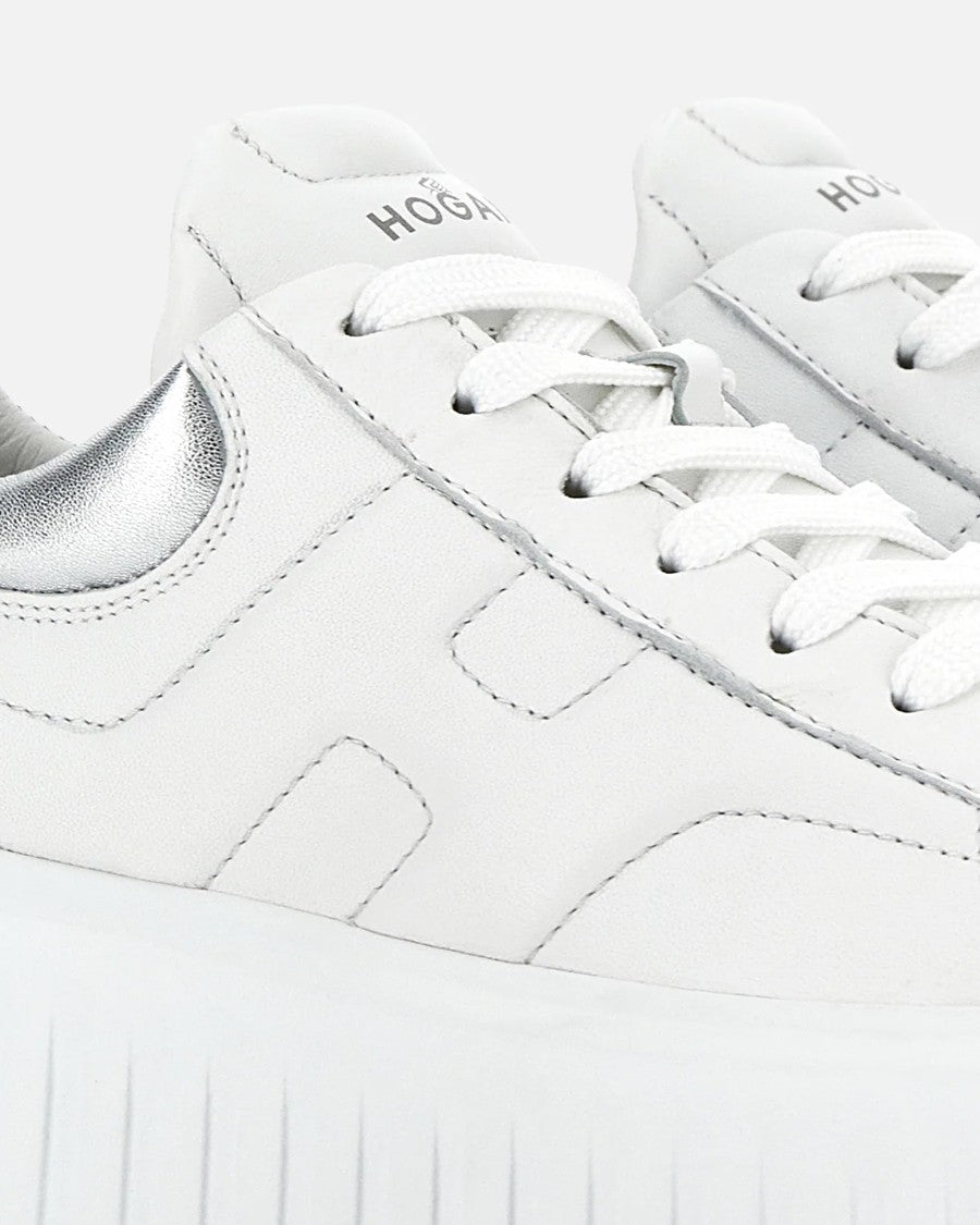 Hogan H-Stripes Sneakers – White/Silver