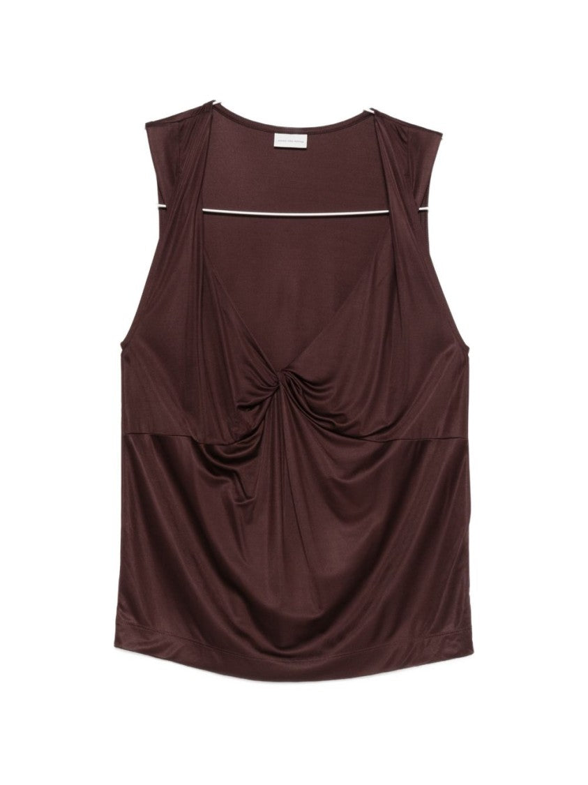 Dries Van Noten Rich Purple Sleeveless Top