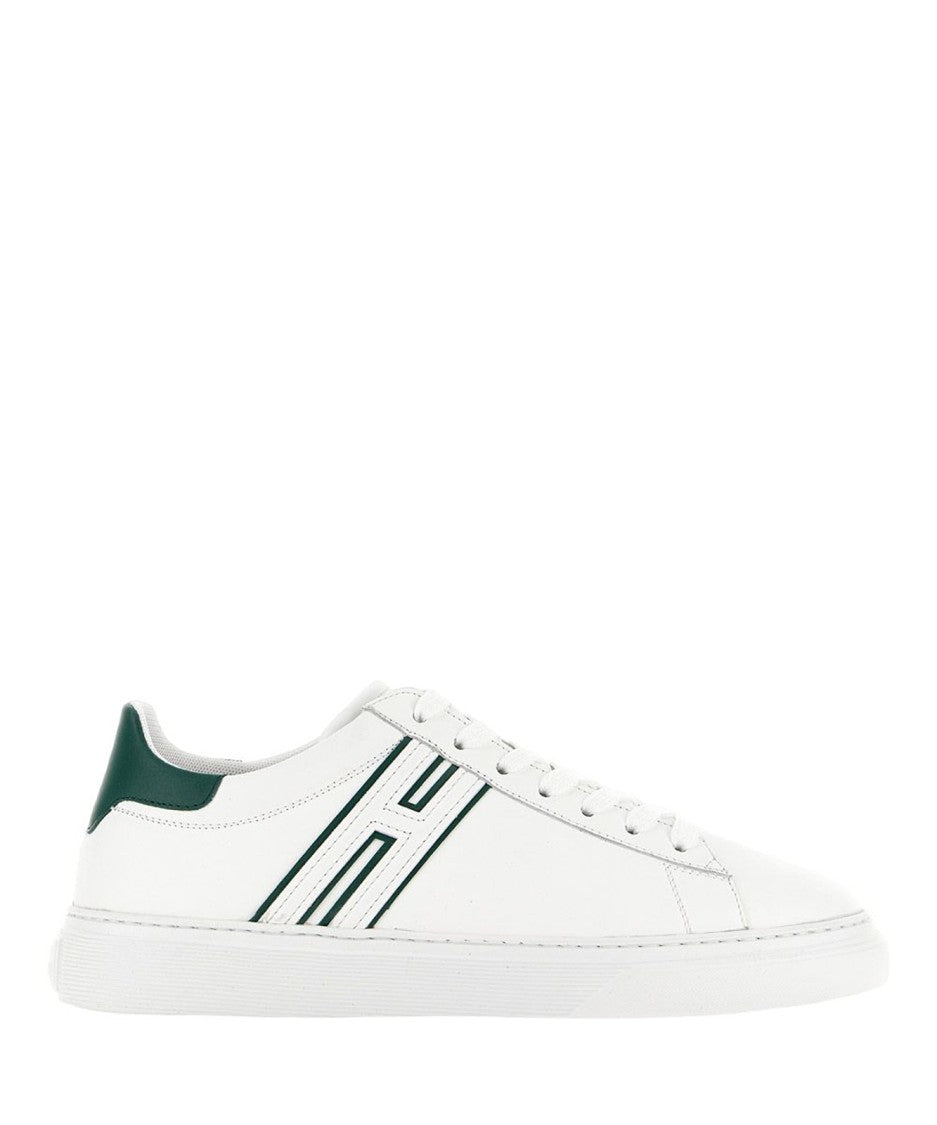 Hogan Low-Top Sneakers With Dark Green Accents