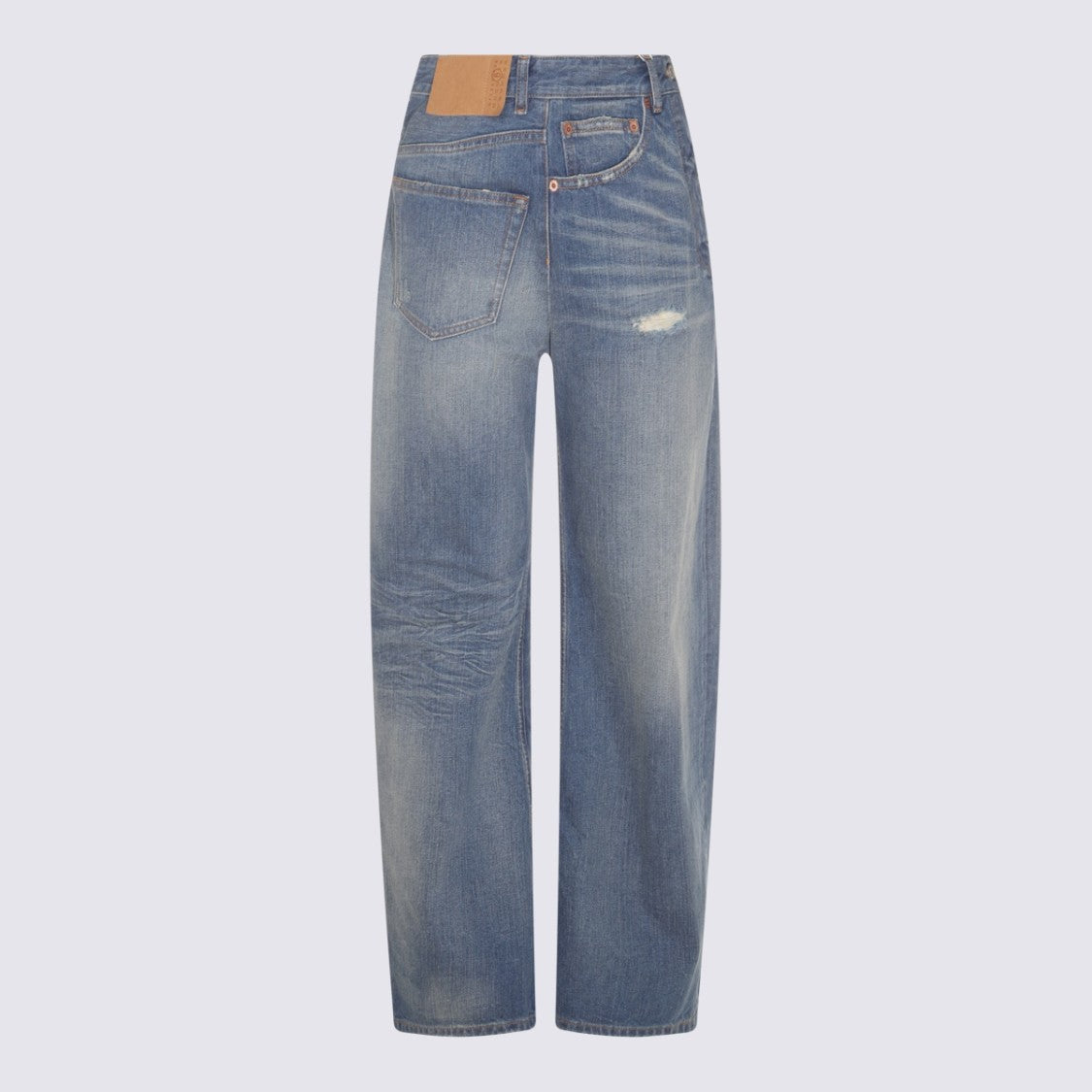 Mm6 By Maison Margiela Denim Blue Cotton Jeans