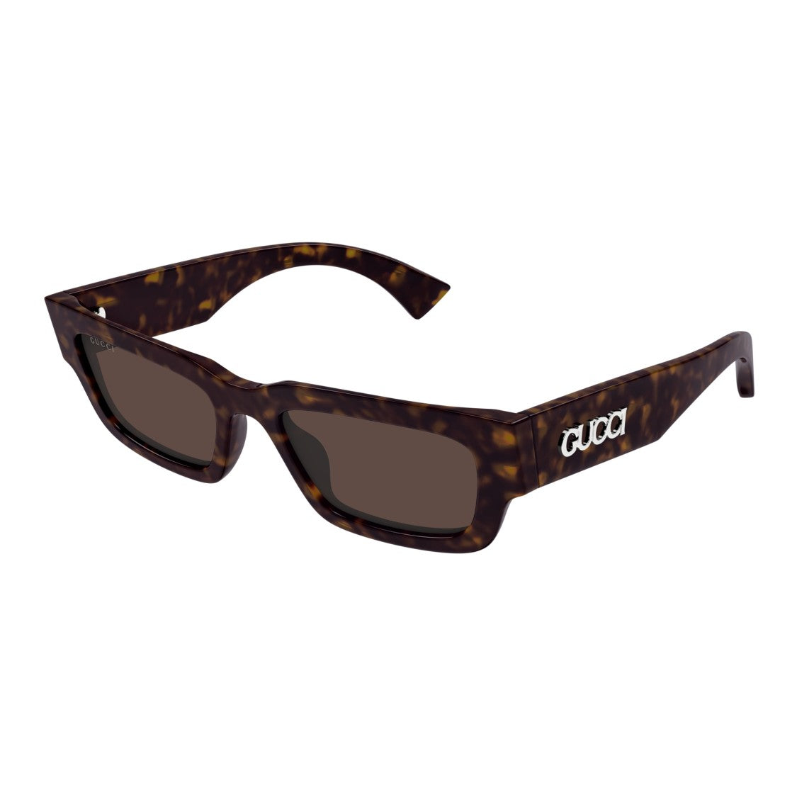 Gucci Gg1838s Rectangular Tortoiseshell Acetate Sunglasses