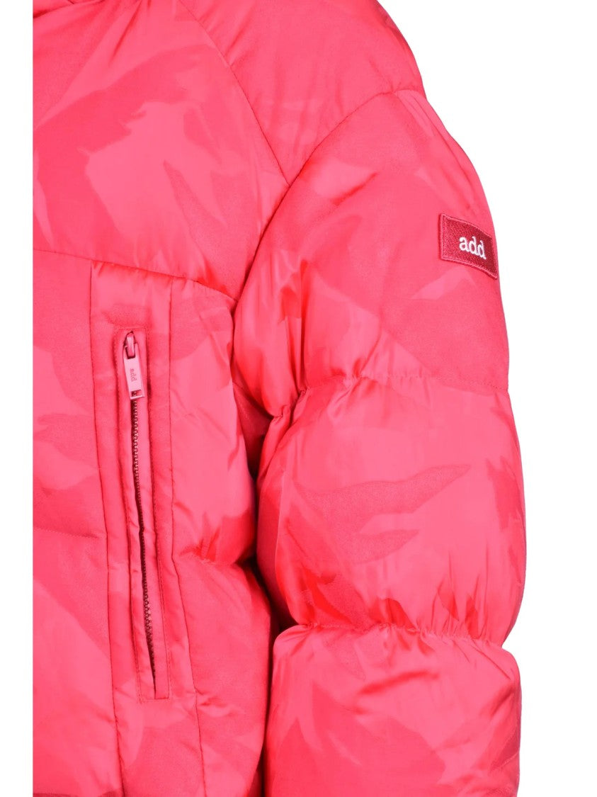 Add Down Jacket With Tone-On-Tone Embroidery And Hood