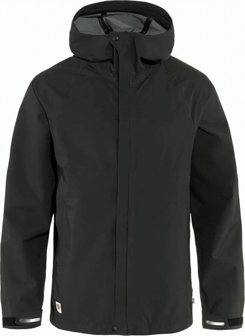 Fjallraven Weather-Resistant Black Jacket With High Collar