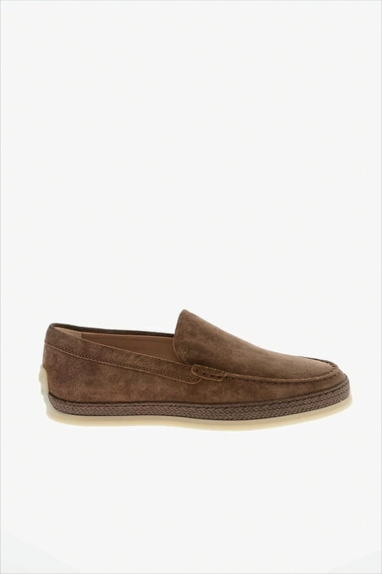 Tod's Suede Loafers With Braided Detail And Rubber Outsole