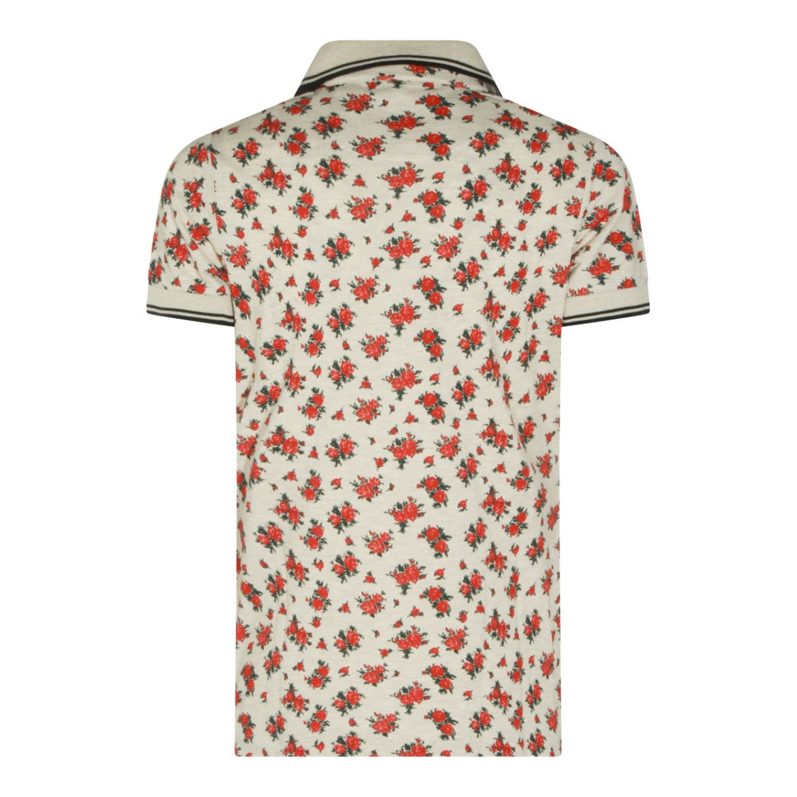 Vivienne Westwood Beige Cotton Red Floral Polo Shirt
