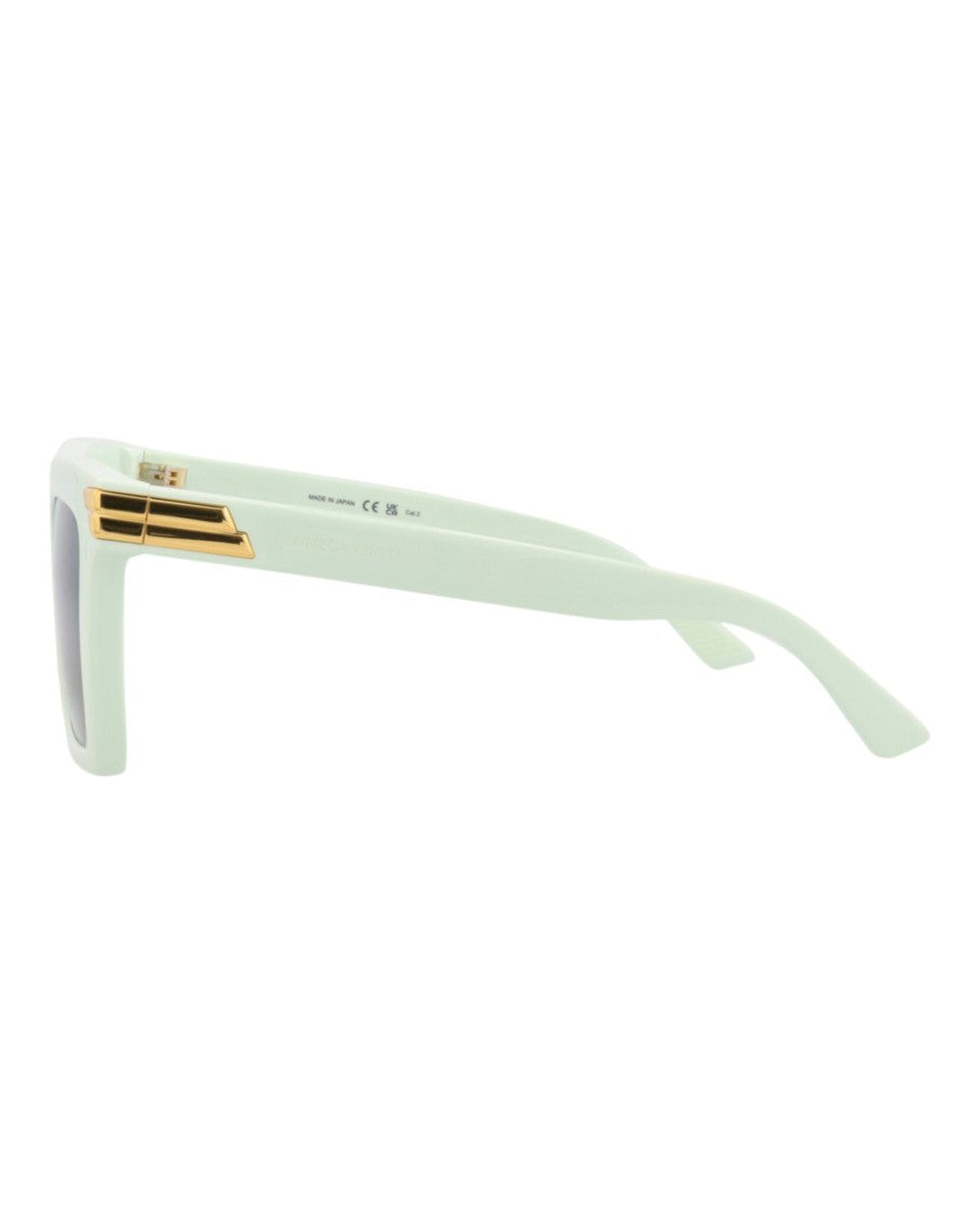 Bottega Veneta Square-Frame Recycled Acetate Sunglasses With Gold Accents
