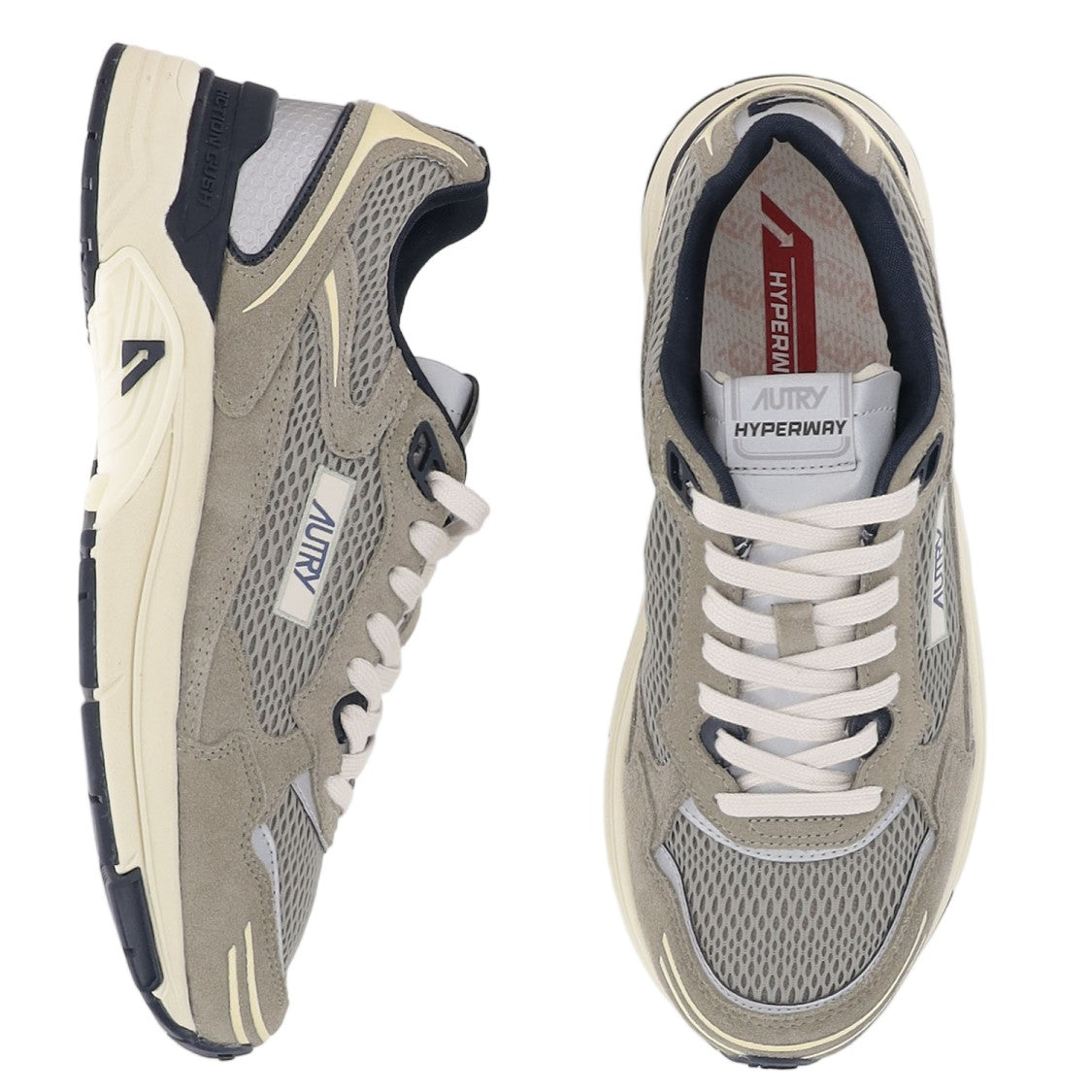 Autry Suede Mesh Terry Lacing Sneakers