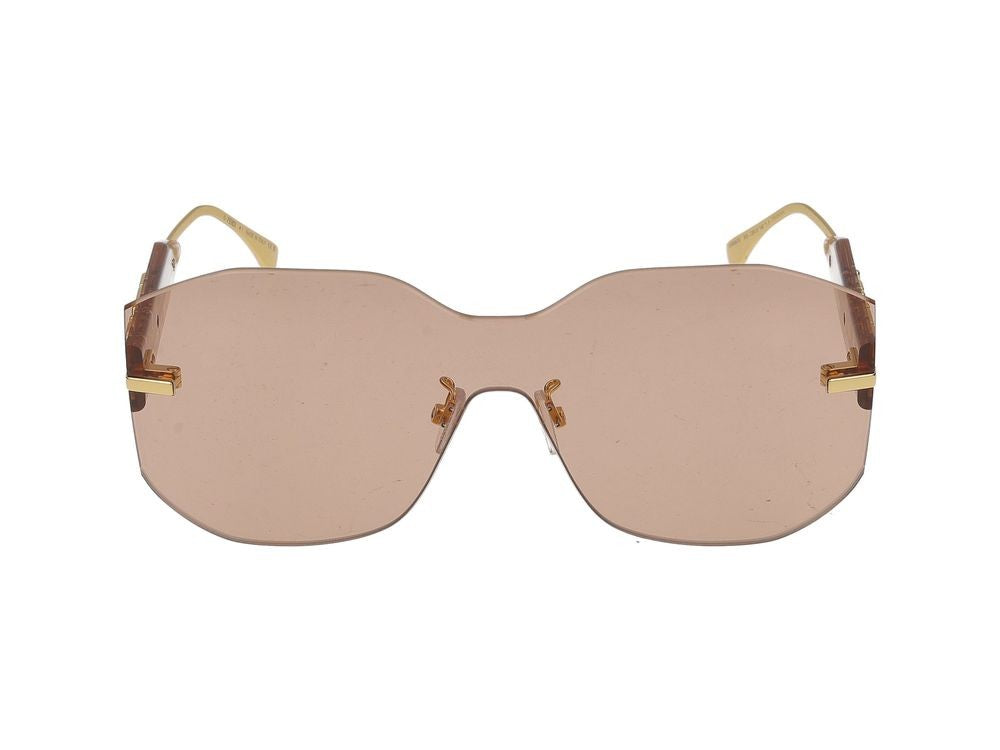 Maison Fendi Gold Fe40067u Geometric Sunglasses