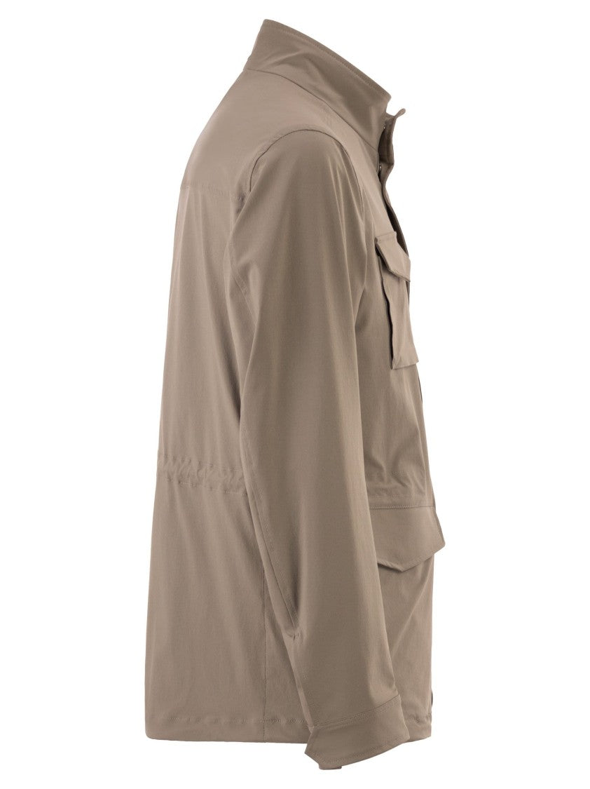 Herno Field Jacket In Wrinkled Stretch Nylon