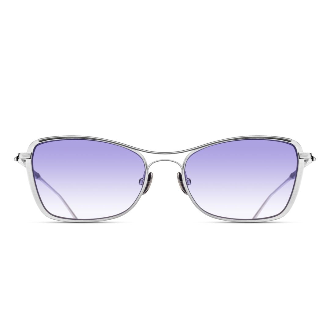 Matsuda M3147.Sg Rectangular Silver Sunglasses With Gradient Lenses