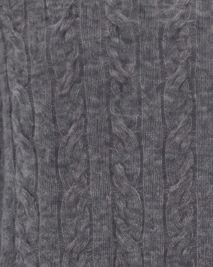 Ballantyne Charcoal Cable Knit Wool-Blend Sweater