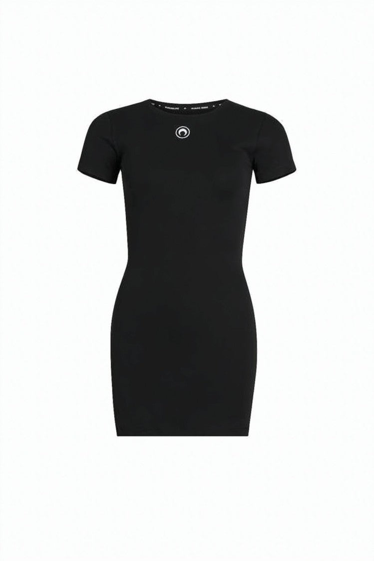 Marine Serre Fitted Black Short Dress