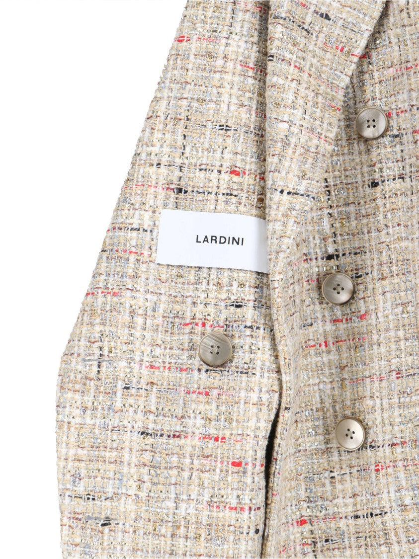 Lardini Double-Breasted Blazer – Beige