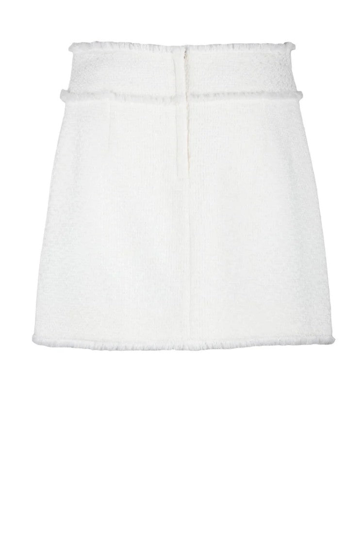 Dolce & Gabbana Bouclé Mini Skirt - White