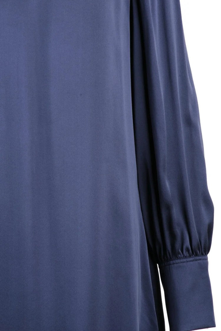 Aspesi Satin Shirt Dress - Blue