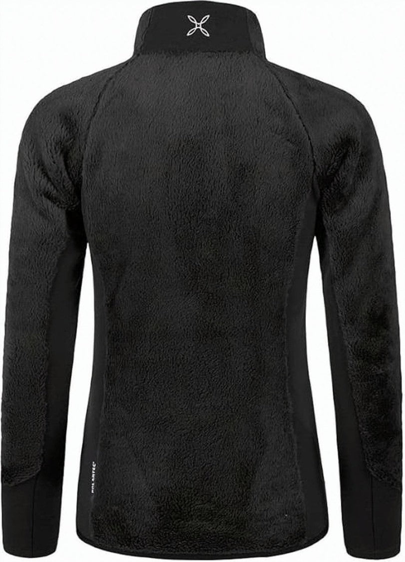 Montura High-Collar Black Jacket With Plush Texture
