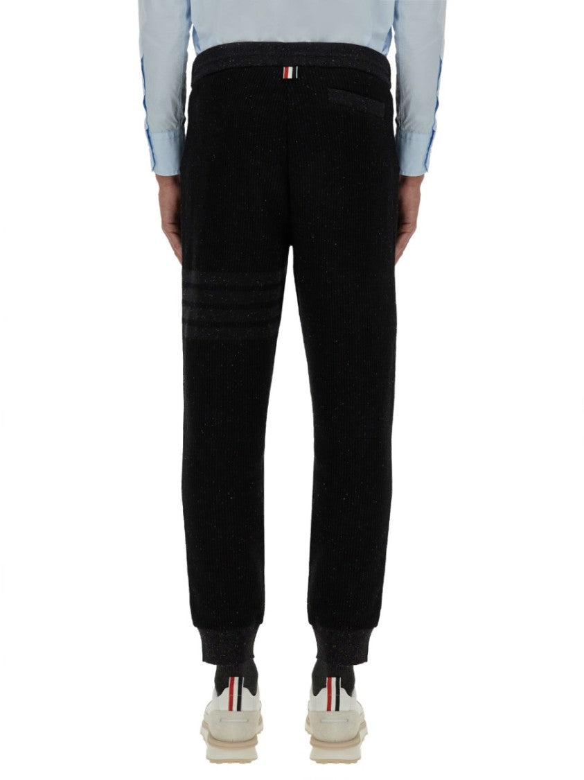 Thom Browne Black Silk And Cotton Pants