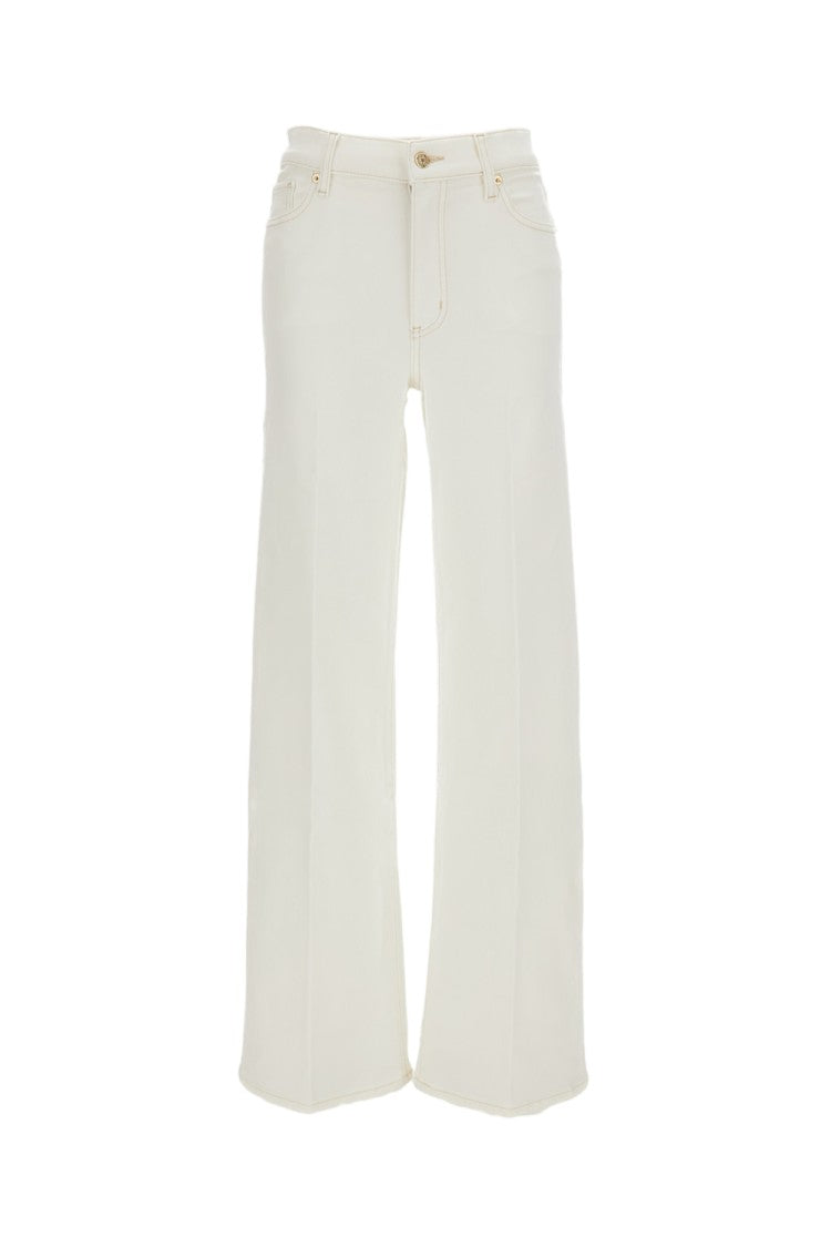 Frame White Le Slim Palazzo Stretch Jeans