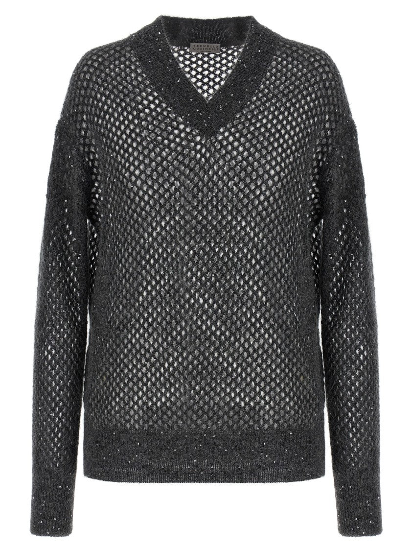 Brunello Cucinelli Rustic Dazzling Net' Sweater