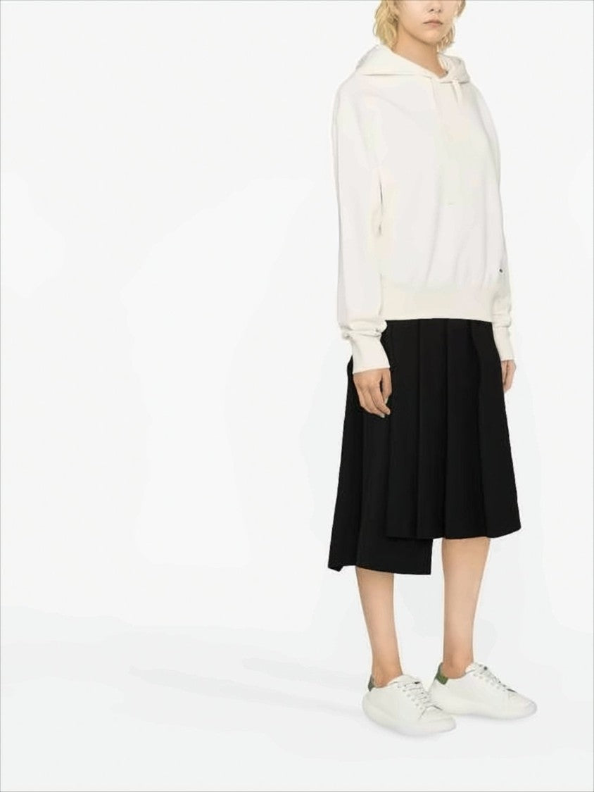 Jil Sander Minimalist Hoodie With Relaxed Fit And Drawstring