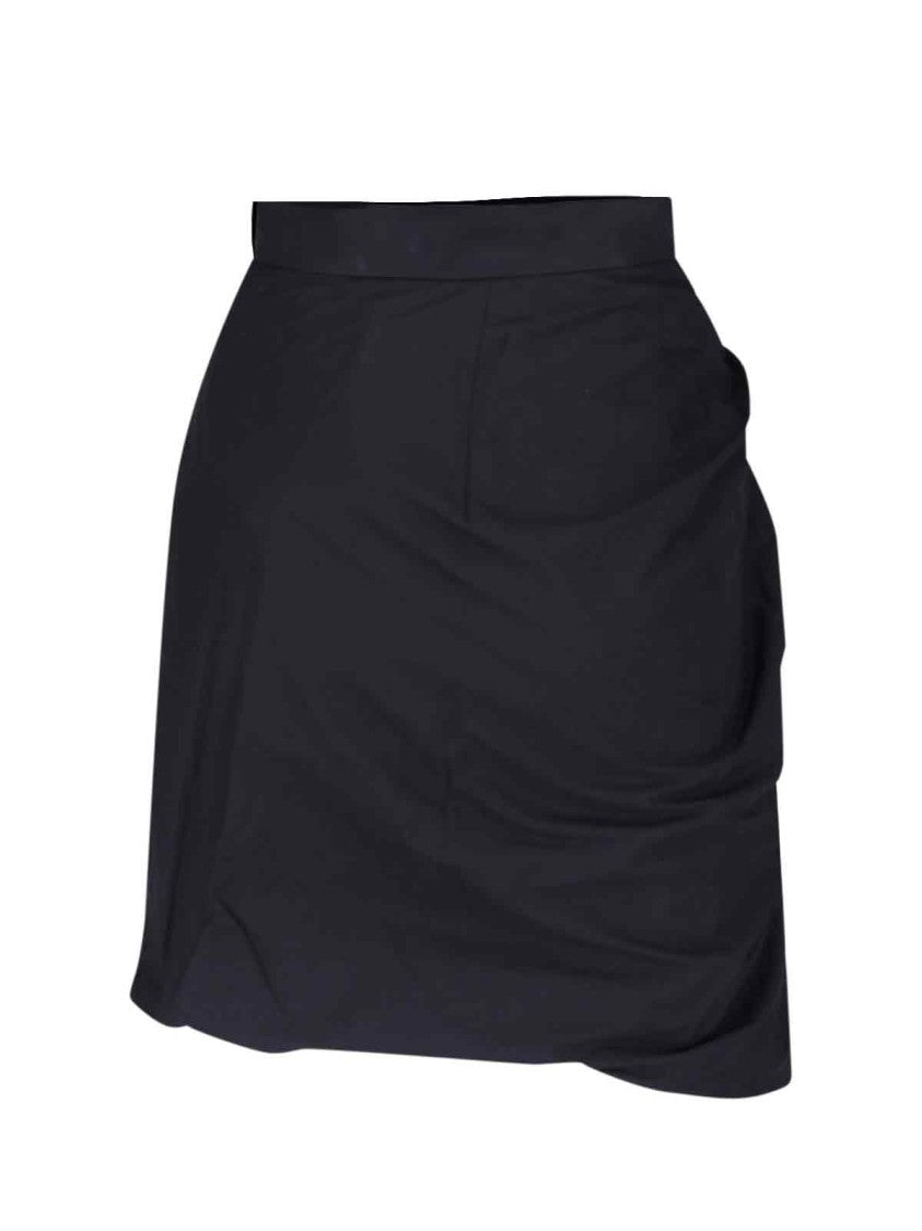 Vivienne Westwood Ruched Design Skirt With Front Slit