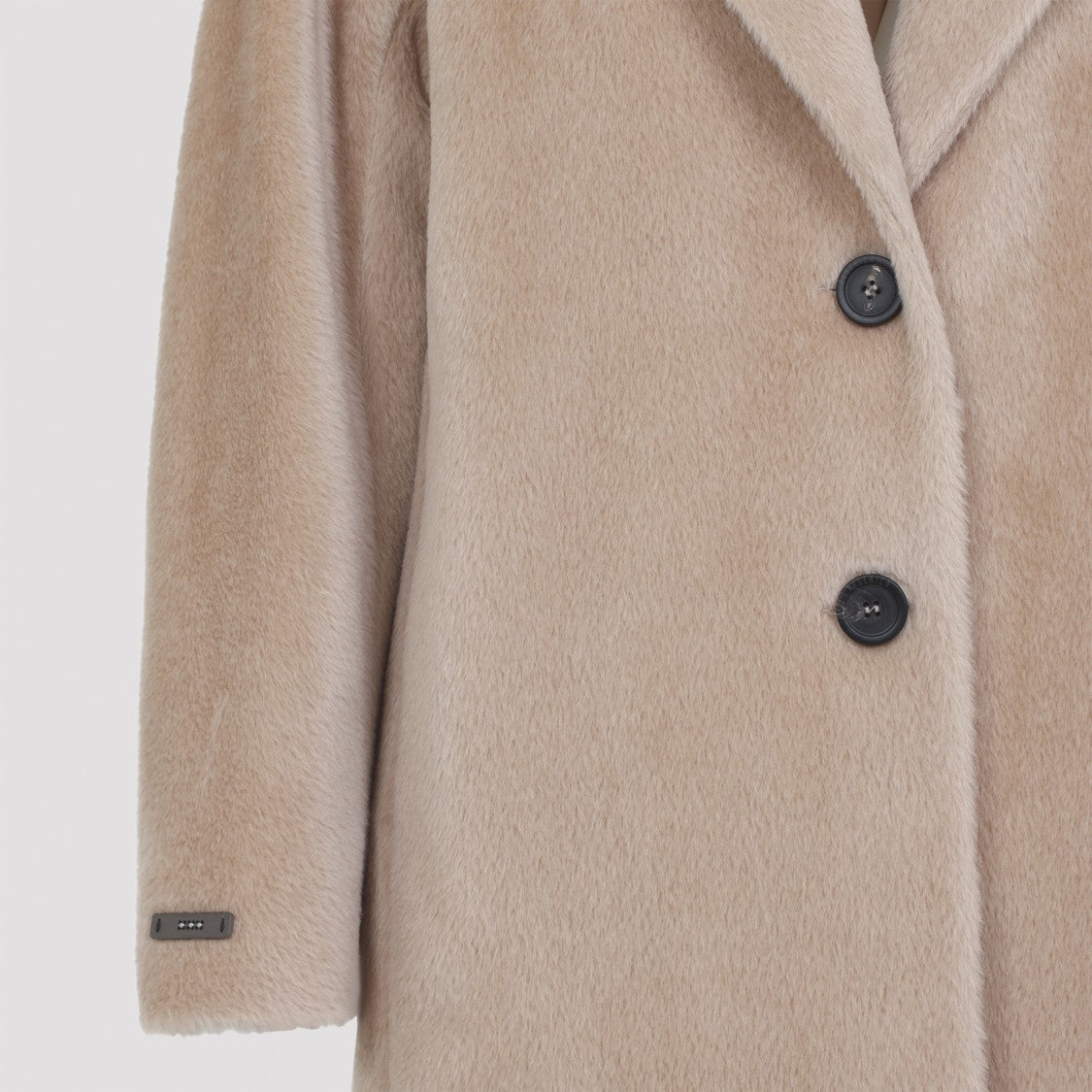 Peserico Mid-Length Tailored Coat In Alpaca Blend