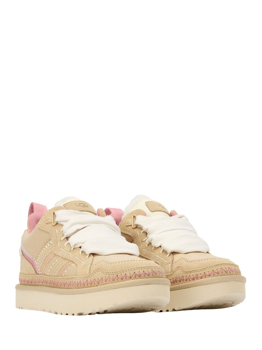 Ugg Brown Suede Mesh Panels Sneakers
