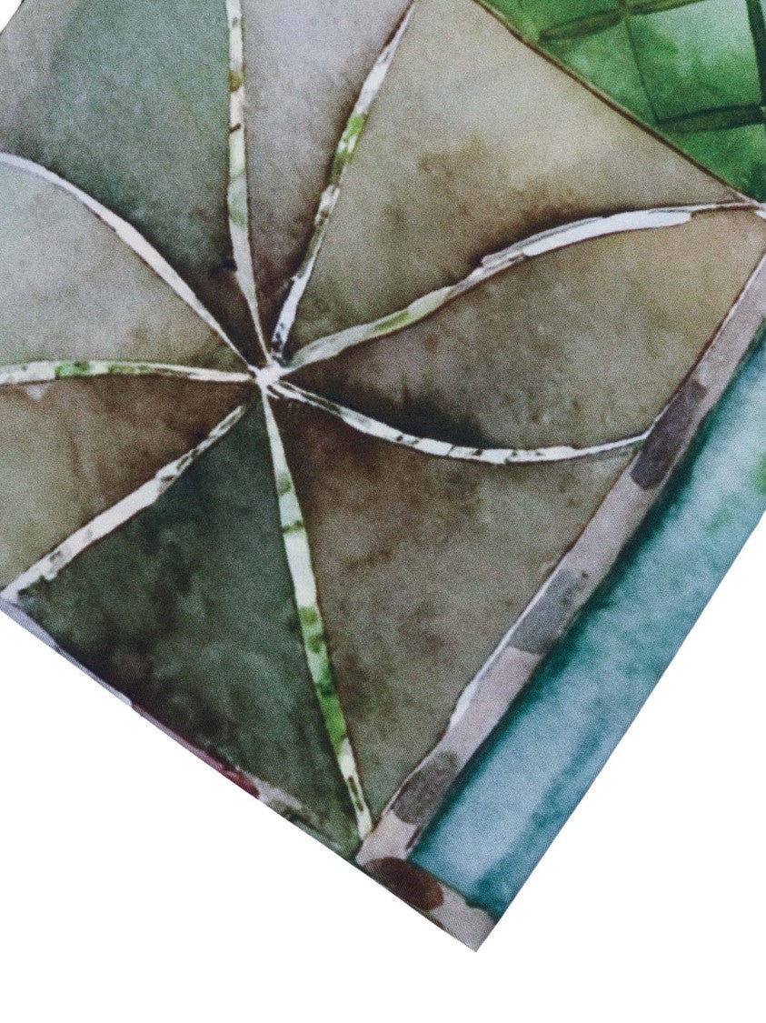 D'aniello Stola Oceano Watercolor Silk Scarf