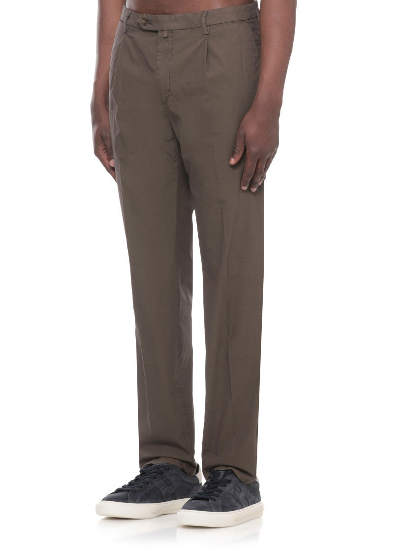 Briglia 1949 Brown Bg21 Flap Pockets Straight-Leg Pants