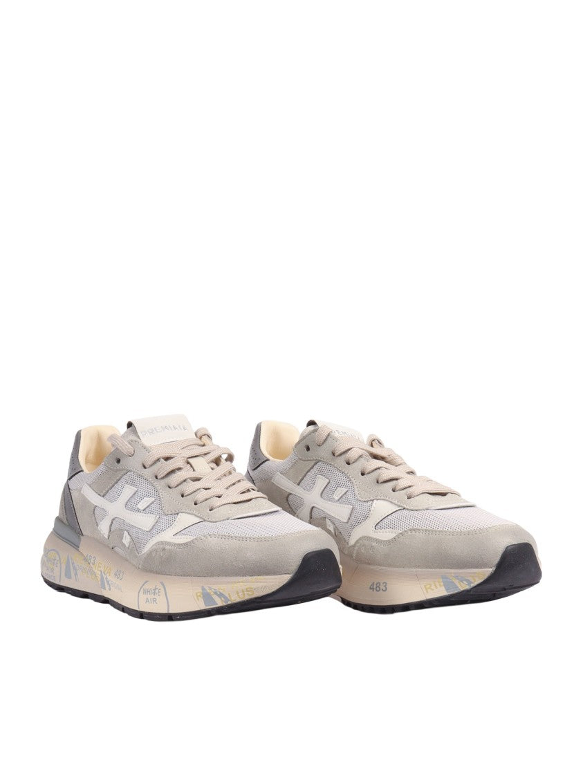 Premiata Mick0.1 Light Grey Logo Sneakers