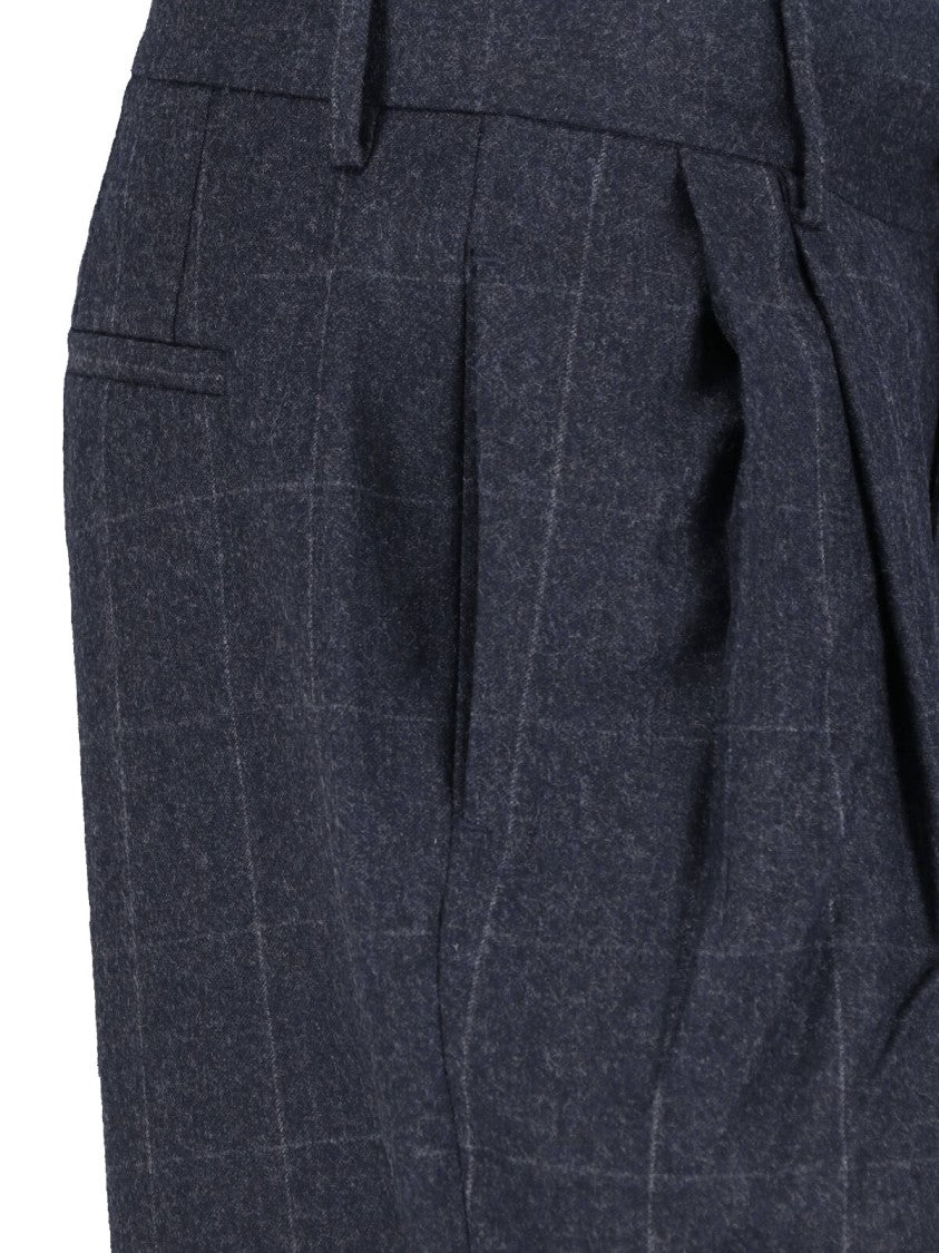 Sibel Saral Grey Rose Tailored Straight-Leg Virgin Wool Pants