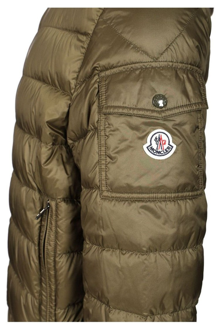 Moncler Quilted Padded Jacket With Front Zipper And Hood