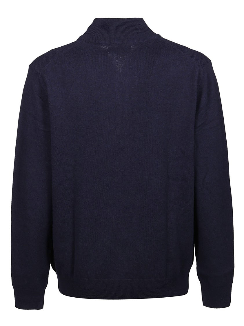 Polo Ralph Lauren Wool Half-Zip Ribbed Sweater